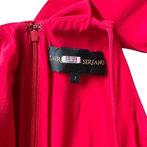 Christian Siriano Off Shoulder Peplum Top Red - Picture 5 of 9